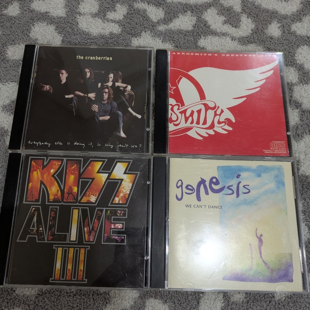 CD Collection: The Cranberries, Aerosmith, KISS, Genesis